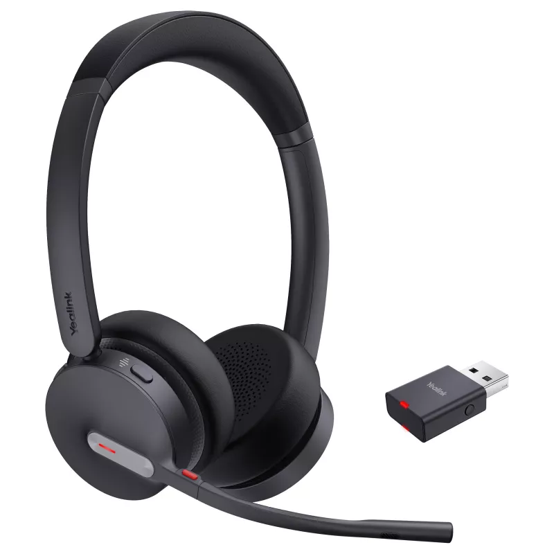 Yealink headset WH64 Hybrid Dual com base de carregamento