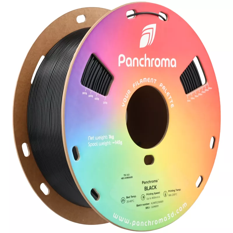 Filamento para impressora 3D Polymaker Panchroma CoPE, 1,75 mm, 1 kg, preto