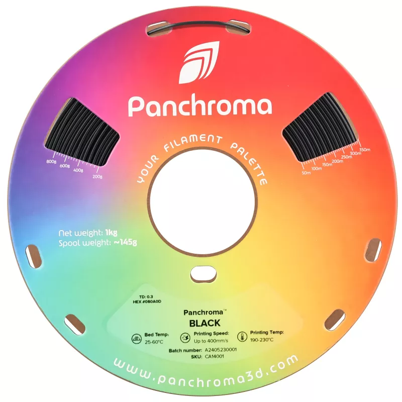Filamento para impressora 3D Polymaker Panchroma CoPE, 1,75 mm, 1 kg, preto