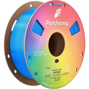 Filamento para impressora 3D Polymaker Panchroma PLA Silk 1,75 mm azul 1 kg