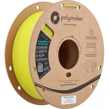 Filamento para impressora 3D Polymaker HT-PLA-GF, 1,75 mm, 1 kg, Power Tool Green