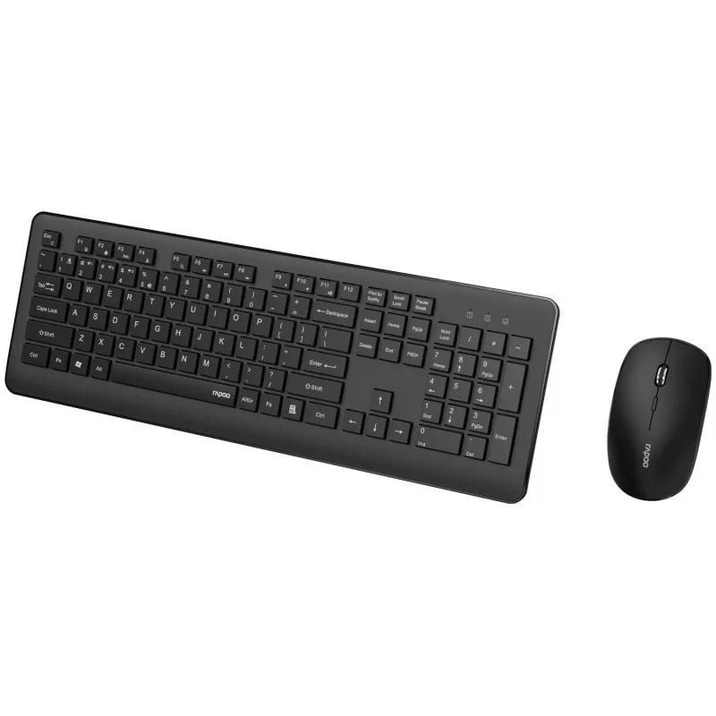 Rapoo 8310M Conjunto de teclado e rato sem fios, preto