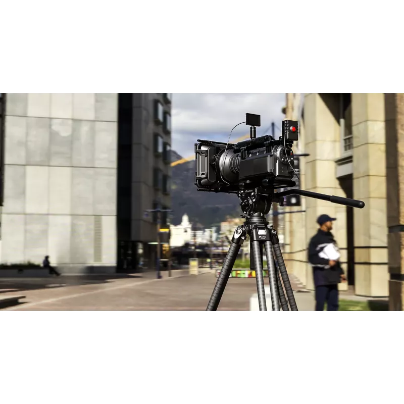 Leofoto King Kong LVC-193C+BV-15 Kit de tripé de vídeo em fibra de carbono