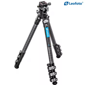 Leofoto LSR-284C+LH-30 Tripé CNC com base niveladora e fecho oscilante, 4 partes 28/25/22/19mm