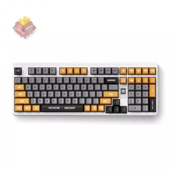 Teclado mecânico Tri-Mode MCHOSE HW-UT98-4 98 teclas Hot-Swappable RGB Gasket Mount PBT Cherry Profile 4000mAh