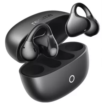 realme Buds Clip Czarne Black Auscultadores com Fio com Jack de 3,5 mm e Microfone