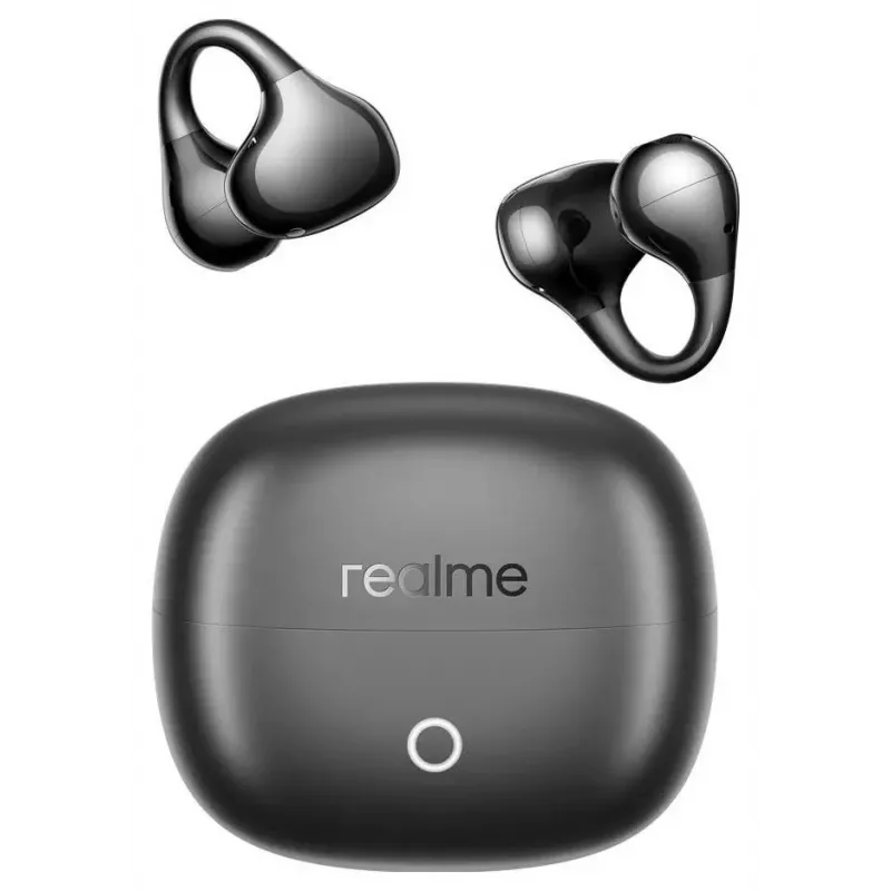 realme Buds Clip Czarne Black Auscultadores com Fio com Jack de 3,5 mm e Microfone