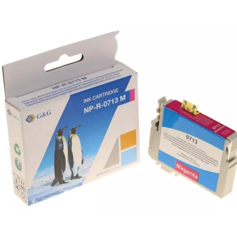 G&G Ninestar cartucho de tinta compatível para Epson T0713 (C13T07134012) - magenta