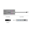 ORICO XDR docking station USB-C 12-em-1 com RGB, 2x HDMI 4K 60Hz, VGA, RJ45 Gigabit, leitor de cartões SD/microSD, 100W PD, cinzento