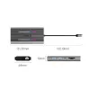 ORICO XCR docking station USB-C 12-em-1 com RGB, 3x USB-A, USB-C PD 100W, HDMI 4K, VGA, RJ45 Gigabit, leitor de cartões SD/microSD - cinzento