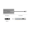 ORICO XDR docking station USB-C 12-em-1, 2x HDMI 4K 60Hz, DisplayPort 4K 60Hz, RJ45 Gigabit, PD 100W, leitor de cartões SD/microSD, prateado
