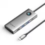 ORICO PW11 Dock USB-C 8-em-1, 2x USB-A 3.0, 1x USB-A 2.0, 1x USB-C 3.0, 1x USB-C PD 100W, 1x HDMI 4K 60Hz, 1x VGA 1080P 60Hz, 1x RJ45 Gigabit Ethernet, cinzento