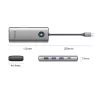 ORICO PW11 Dock USB-C 8-em-1, 2x USB-A 3.0, 1x USB-A 2.0, 1x USB-C 3.0, 1x USB-C PD 100W, 1x HDMI 4K 60Hz, 1x VGA 1080P 60Hz, 1x RJ45 Gigabit Ethernet, cinzento