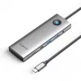 ORICO PW11 Dock USB-C 9-em-1 cinzento - 2x USB-A 3.0, 1x USB-C 3.0, 1x USB-C PD 100W, 1x HDMI 4K 60Hz, 1x microSD/SD, 1x RJ45 2.5G Ethernet, 1x Áudio 3,5 mm