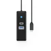 ORICO PW3UR25-C3 Hub USB-C de 3 portas com 2,5G Ethernet, 1x USB-A 3.0, 1x USB-C 3.0, cabo de 1 m, preto
