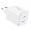 Ugreen Carregador de parede GaN 45W 2xUSB-C - branco