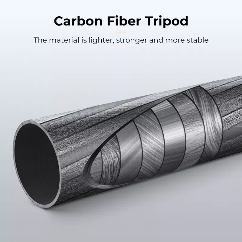Tripé de fibra de carbono K&F Concept X284C4 com cabeça de esfera BH-36, 172 cm / 67,7 polegadas, carga 16 kg / 35,3 lbs, monopé, 4 secções com bloqueio de rosca, compatível com Arca-Swiss