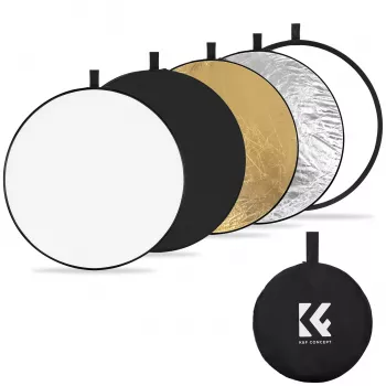 Refletor redondo 5 em 1 K&F Concept 110 cm com difusor e bolsa de transporte - KF18.0003