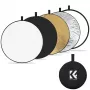 Refletor redondo 5 em 1 K&F Concept 110 cm com difusor e bolsa de transporte - KF18.0003