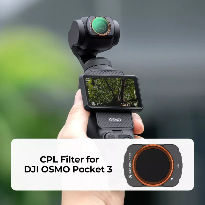 Filtro polarizador circular CPL HD MRC 12 camadas K&F Concept para DJI Osmo Pocket 3 (KF01.2532)