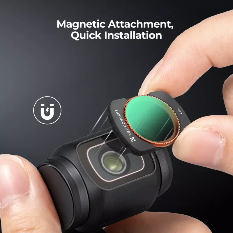 Filtro polarizador circular CPL HD MRC 12 camadas K&F Concept para DJI Osmo Pocket 3 (KF01.2532)