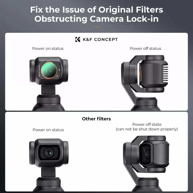 Filtro polarizador circular CPL HD MRC 12 camadas K&F Concept para DJI Osmo Pocket 3 (KF01.2532)