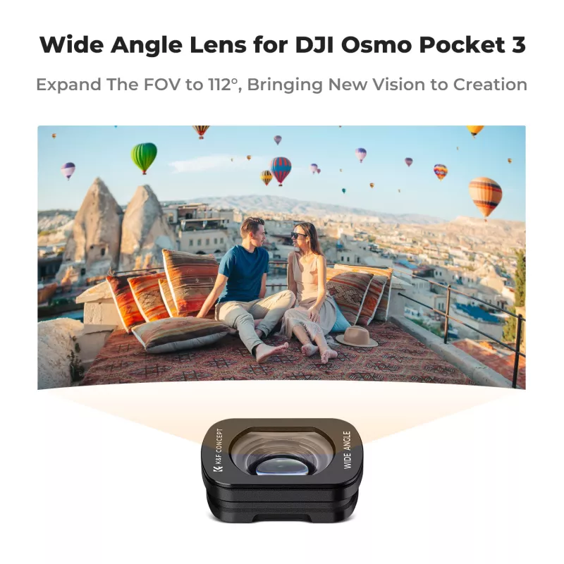 Objetiva grande angular 112° KF para DJI Osmo Pocket 3 / 4 - Kf01.2612