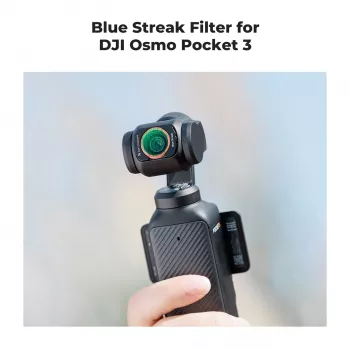 Filtro anamórfico Blue Streak KF + protetor de ecrã em vidro temperado 2 em 1 para DJI Osmo Pocket 3 / 4