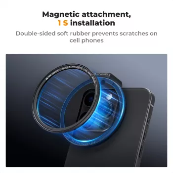 Filtro de polarização circular CPL HMC K&F Concept 67mm para smartphone