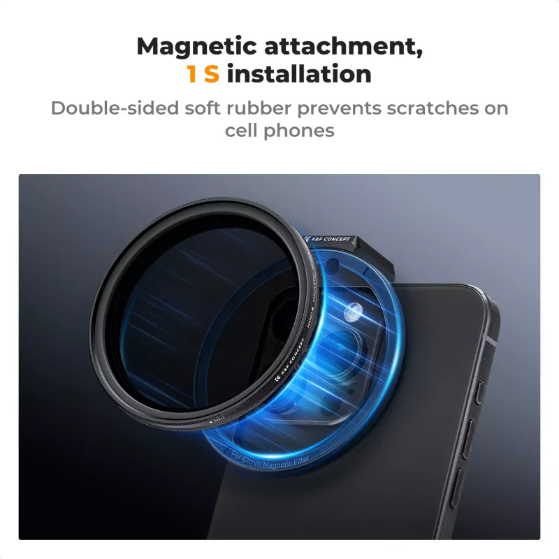 Clipe de filtro magnético K&F Concept para smartphones 67mm preto KF01.2675
