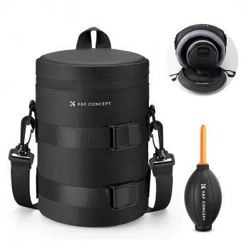 Bolsa Impermeável para Objetiva K&F Concept 15x11cm M com Soprador