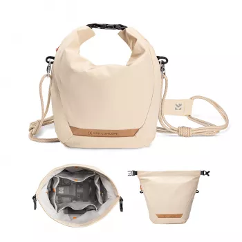 Bolsa Sling Crossbody 5L K&F Concept Bege para Câmara e Smartphone