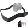 Correia de Pescoço e Ombro em Neoprene KF para Câmaras DSLR e Sem Espelho (Canon, Nikon, Sony) - Preto