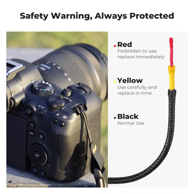 Correia de Pescoço e Ombro em Neoprene KF para Câmaras DSLR e Sem Espelho (Canon, Nikon, Sony) - Preto