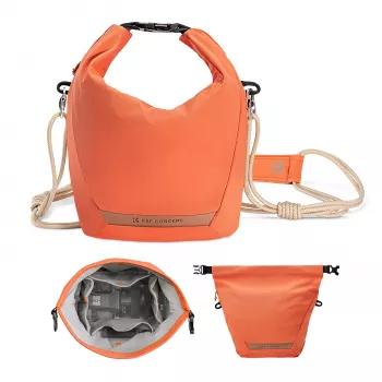 Bolsa Sling Crossbody 5L K&F Concept Laranja para Câmara e Smartphone