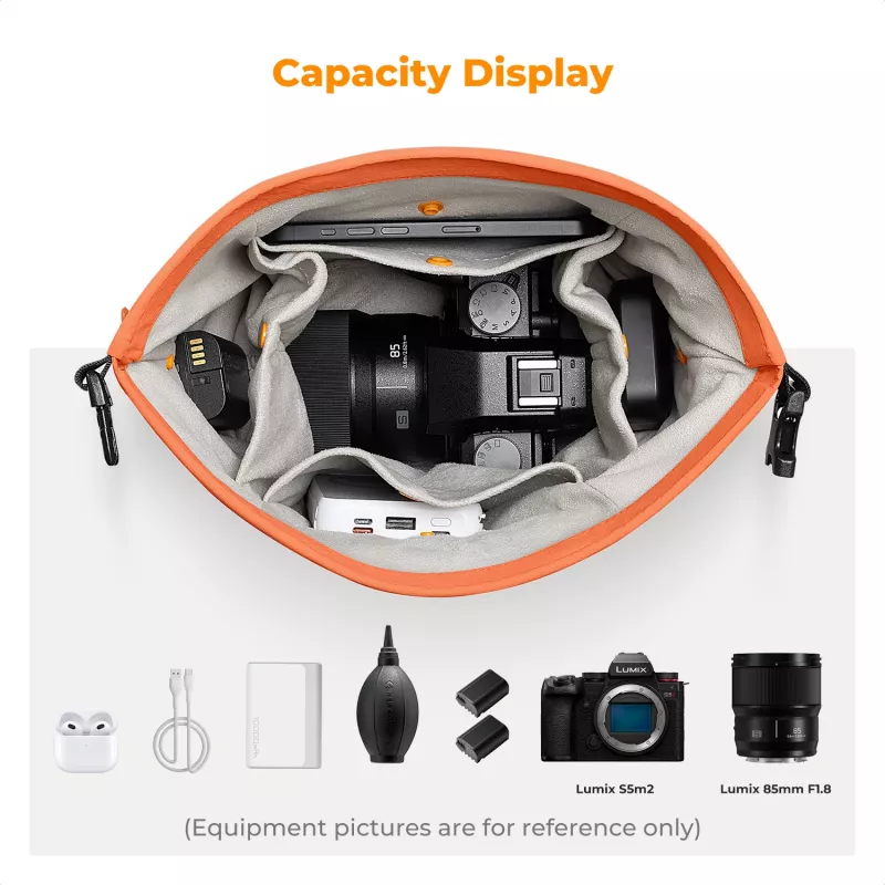 Bolsa Sling Crossbody 5L K&F Concept Laranja para Câmara e Smartphone