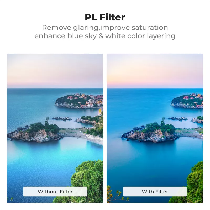 Filtro de Polarização Circular Nano-X 8K Ultra HD K&F Concept para Drone DJI Flip (KF01.3080)