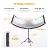 Refletor Curvo em U 4 em 1 K&F Concept 180x60cm com Tripé de Iluminação e Bolsa de Transporte
