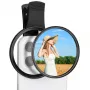 Kit de filtros KF 2-in-1 Black Diffusion 1/4 + CPL para telefone 67mm Clip-On