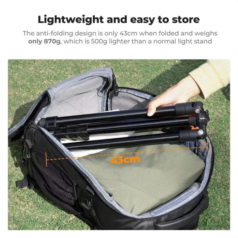 K&F Concept KF34.038S1 pack de 2 Tripés de Iluminação em Alumínio 200cm