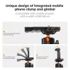 Suporte de Tripé Magnético com Cabeça Esférica 3D KF para GoPro Smartphone Câmara com Rosca de 1/4 de Polegada KF31.156 Preto