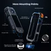 KF Protective Frame Mount Cage com 2x rosca de 1/4 de polegada 20 e suporte GoPro para Insta360 X5 / Kf31.182