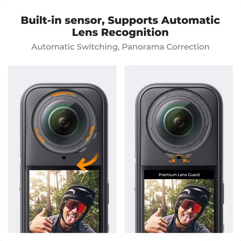 K&F Concept Pack de 2 protetores de lente em vidro temperado para Insta360 X5 KF31.185