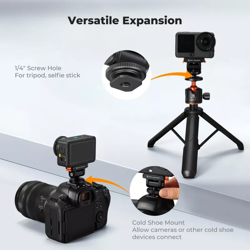 Suporte magnético de troca rápida para DJI Osmo Action 6 / Nano / rosca de 1/4 de polegada + ISO / Kf12.0035