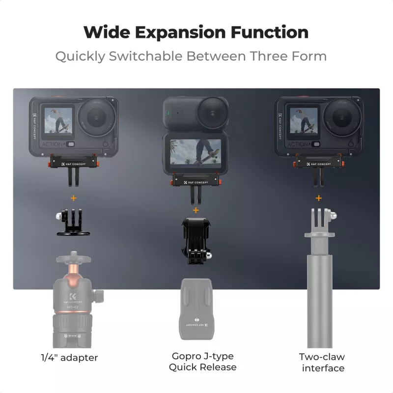 Suporte magnético de fecho rápido com íman para DJI Osmo Action 6 / Nano / montagem GoPro KF12.0030