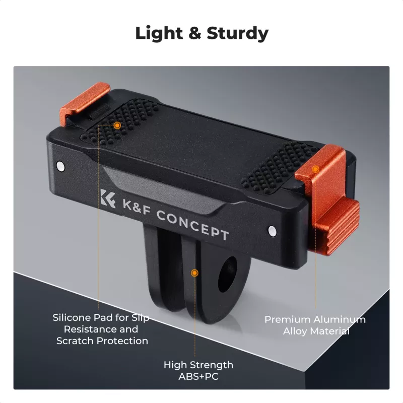 KF Pack de 2 suportes magnéticos de libertação rápida para DJI Osmo Action 6 / Nano, GoPro e 1/4 de polegada (KF12.0029)
