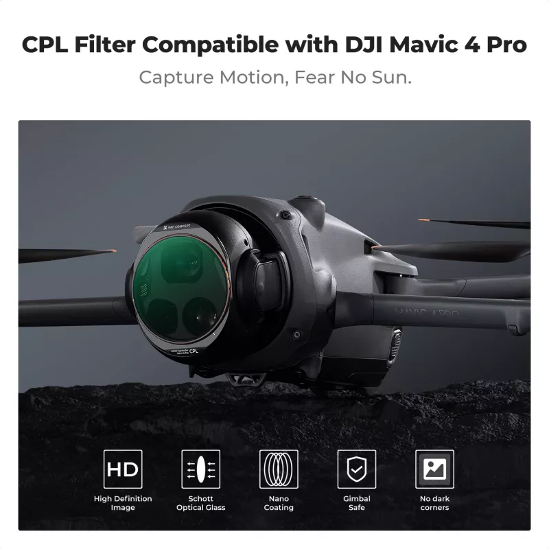 Filtro CPL Nano-X 8K HD K&F Concept para DJI Mavic 4 Pro (KF01.2071V1)