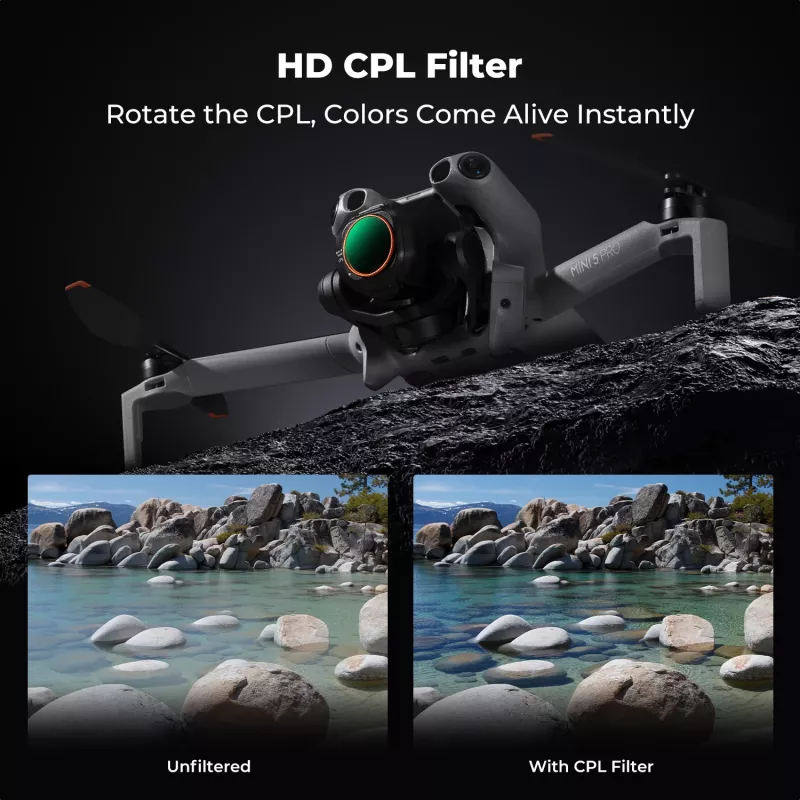 Filtro polarizador circular CPL K&F Concept para drone DJI Mini 5 Pro (KF02.0002)