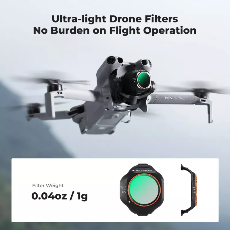 Filtro polarizador circular CPL K&F Concept para drone DJI Mini 5 Pro (KF02.0002)
