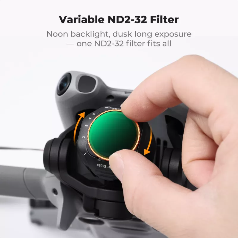 Filtro ND variável KF ND2-ND32 para drone DJI Mini 5 Pro, vidro AGC